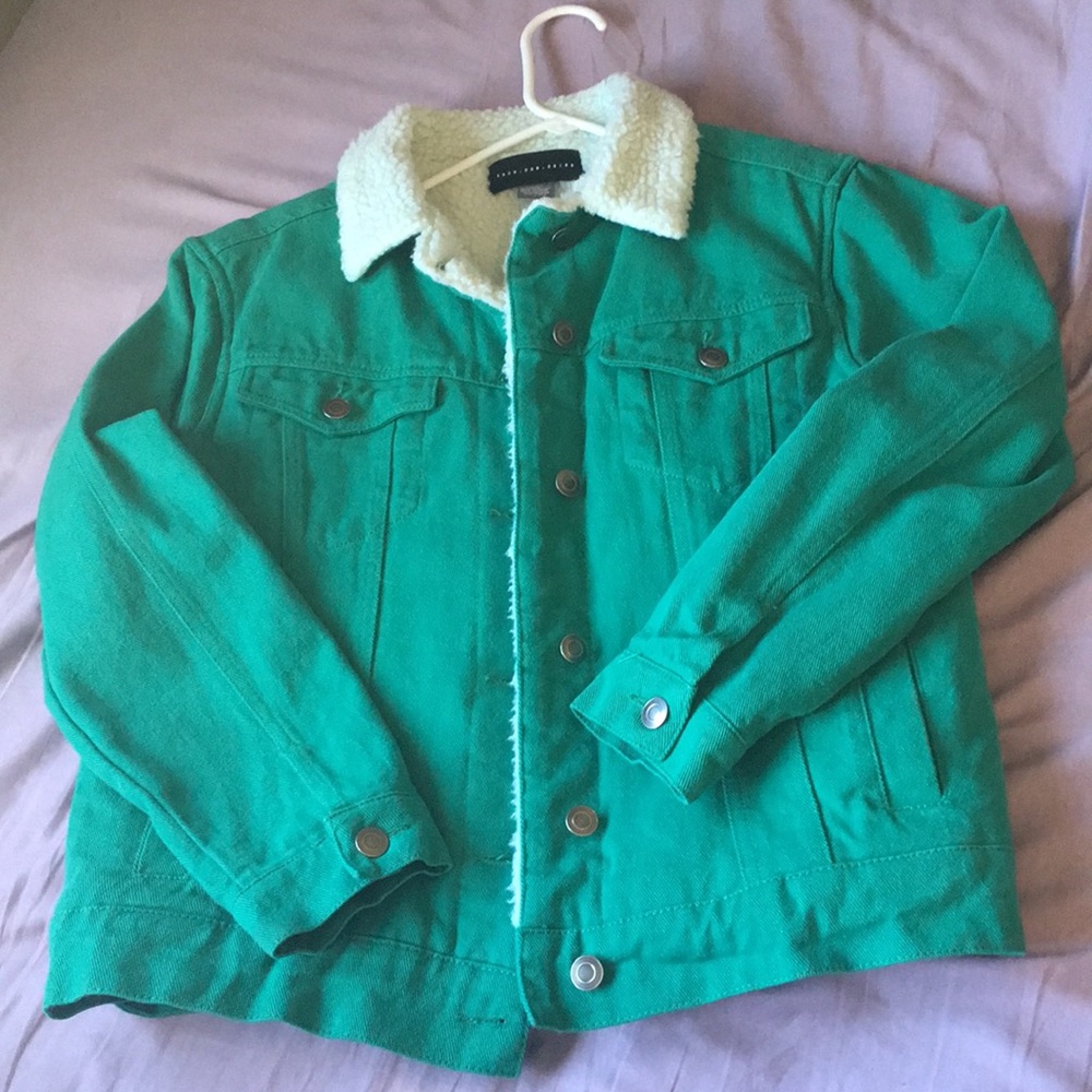 ❌SOLD❌ Green Corduroy/Sherpa Jacket